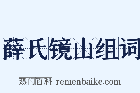 薛氏镜山组词是什么意思的图片